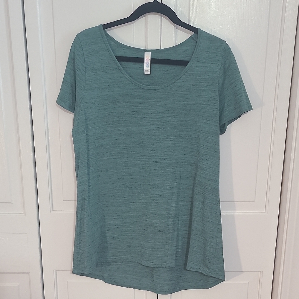 LuLaRoe Sea Green Short Sleeve Top